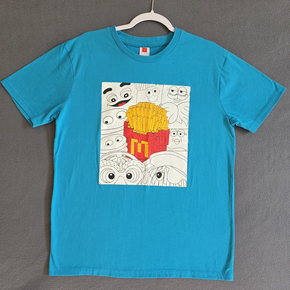 Large McDonald's Collector's Crew Employee Shirt Fries Fry Guys Grimace